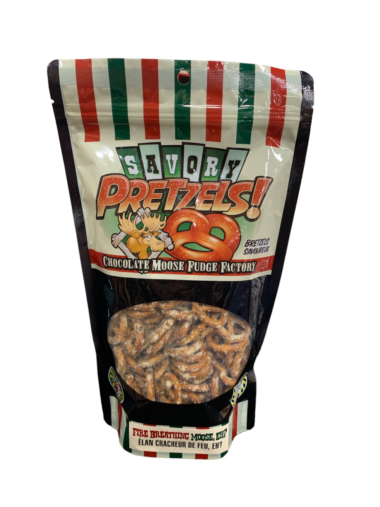 Fire Breathing Moose, eh? (Spicy Parm Garlic) - Savory Pretzels 200G